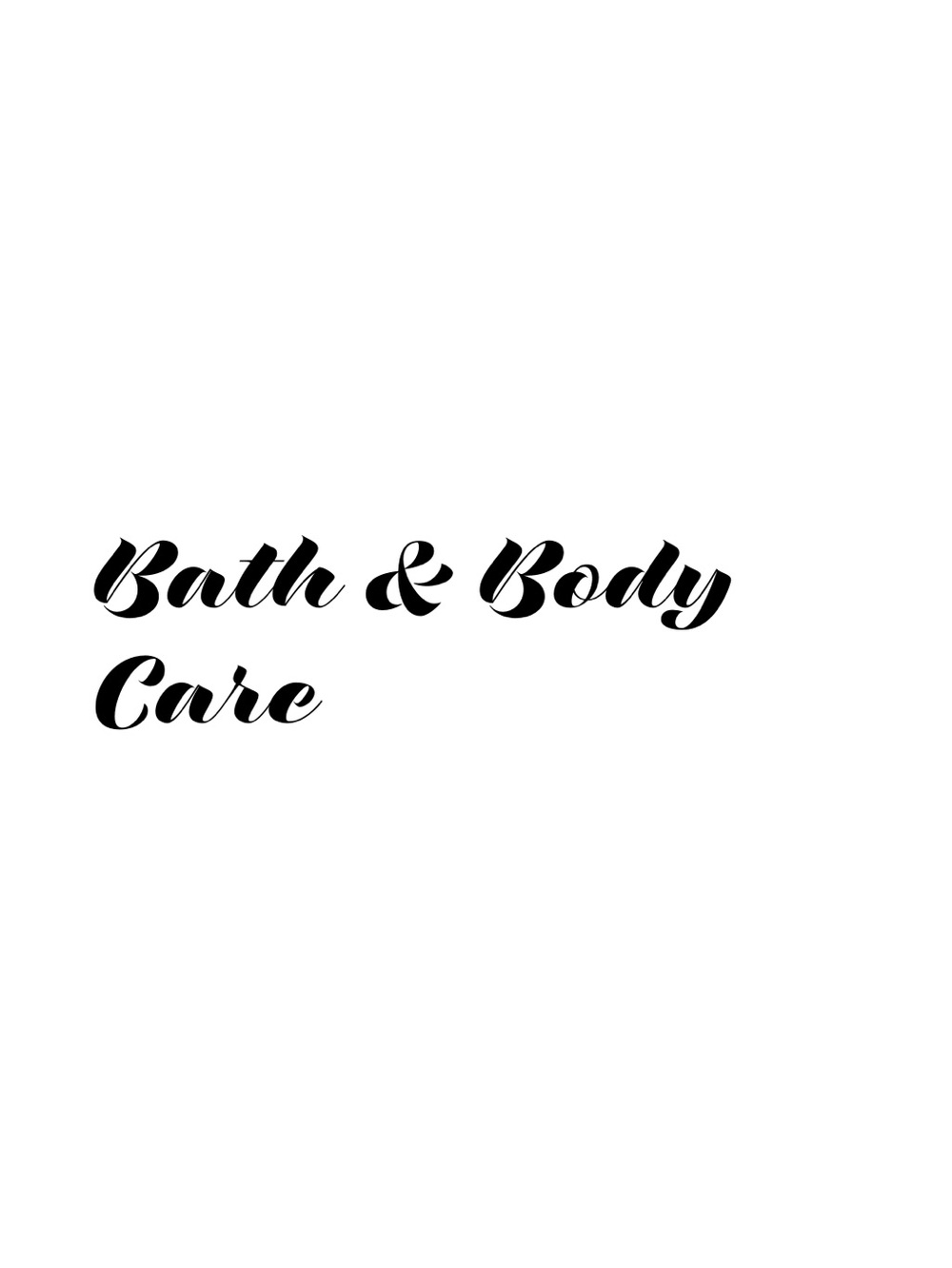 Bath & Body Care - White